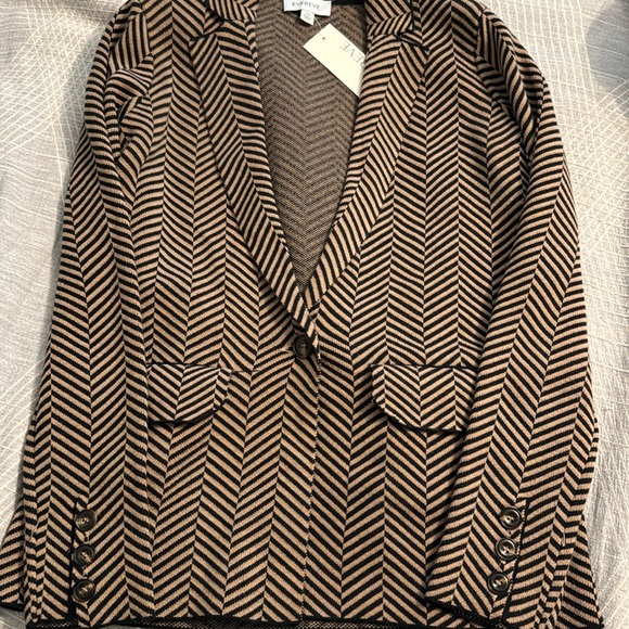 Evereve Cornelia Herringbone Blazer Size XS NWT it’s sold out at store - Picture 9 of 9